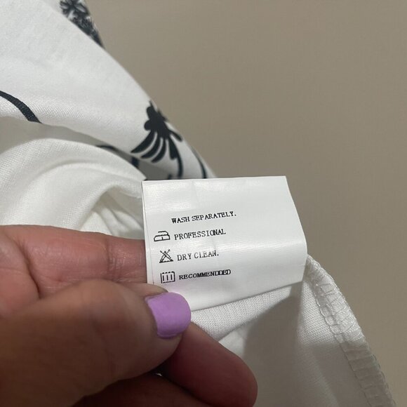 White & Black Summer Top, NORACORA, Medium, NWT - Picture 6 of 9